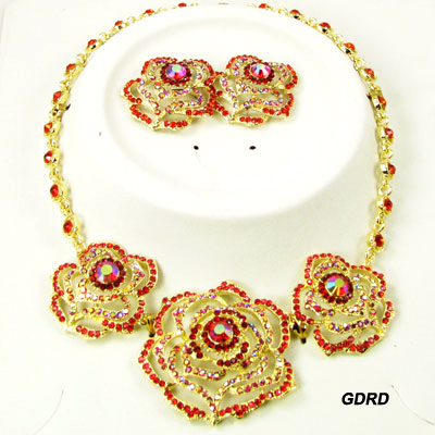 FASHION ROSE STONE NK SET(NT0910-NS569)