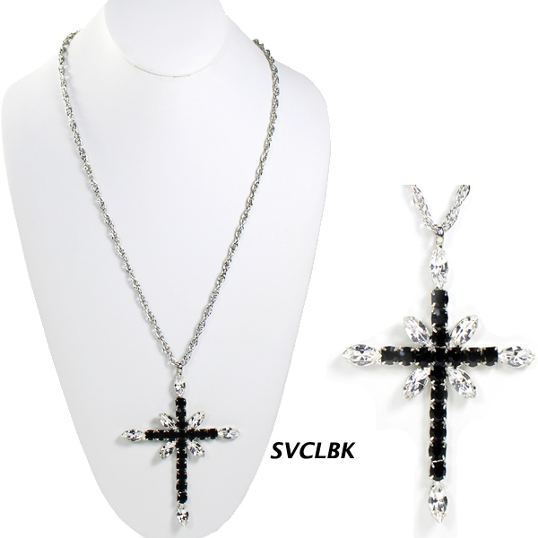 FASHION STONE CROSS NK30"(NT1043-SP20)