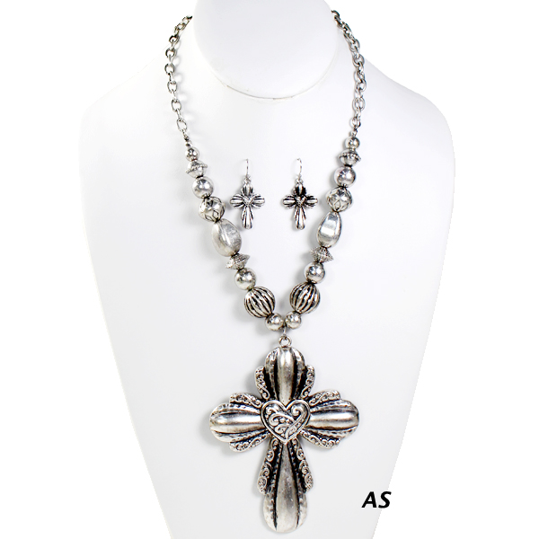 FASHION CROSS CHARM NK SET17"(NT1051-QNE7881)