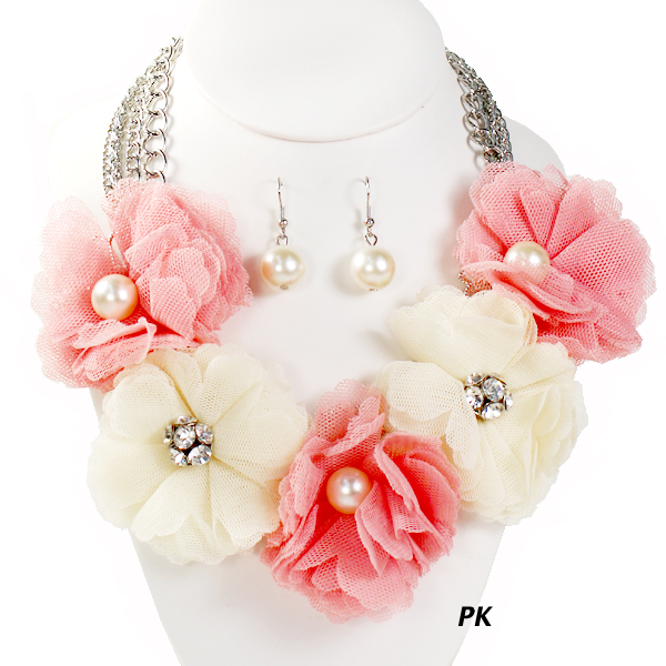 FASHION FLORAL NK SET15"(NT1093-JWN1010)