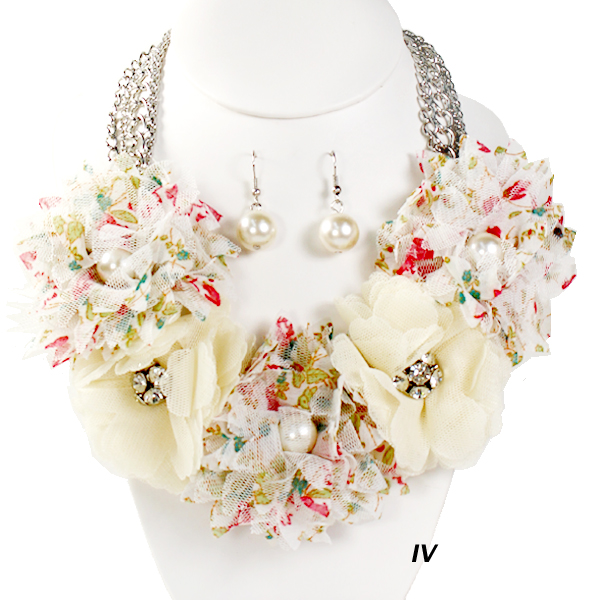 FASHION FLORAL NK SET15"(NT1094-JWN1010)