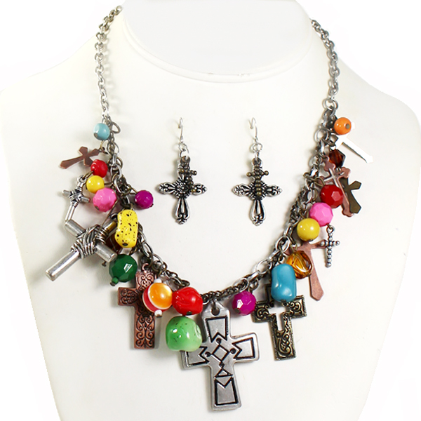 FASHION CROSS MULTI CHARM NK SET17"(NT1120-LNE1587)