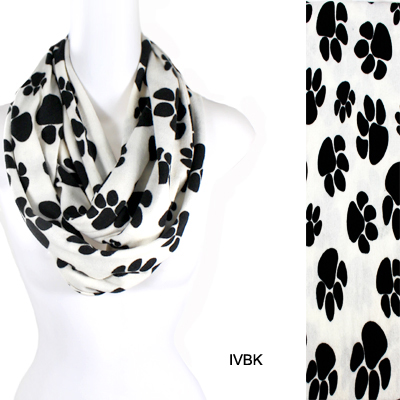 FASHION PAW PRINT INFINITY SCARF(SCA0020-IF0079)