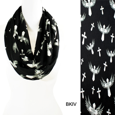 CROSS W WING INFINITY SCARF(SCA0021-IF0062)