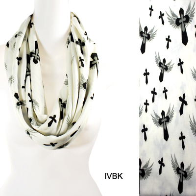 CROSS W WING INFINITY SCARF(SCA0021-IF0062)