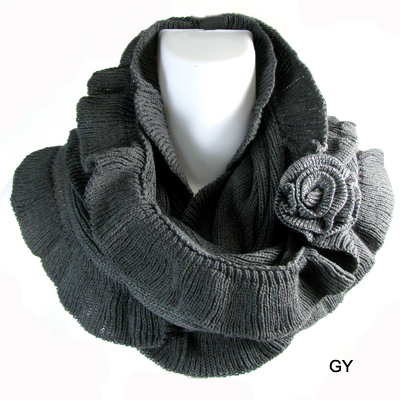 FASHION FLOWER INFINITY SCARF(SCA0023-CMF3028)