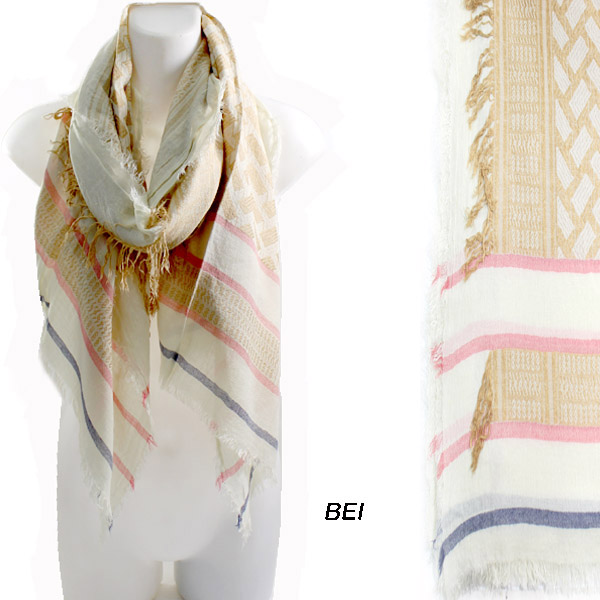 FASHION VISCOSE EDGE SCARF(SCA0032-SS2717)