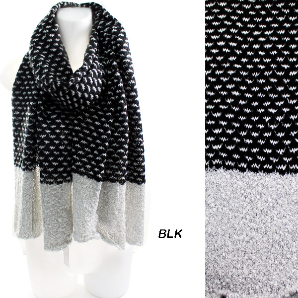 FASHION SITTCH LONG KNIT SCARF(SCA0035-SS2403)