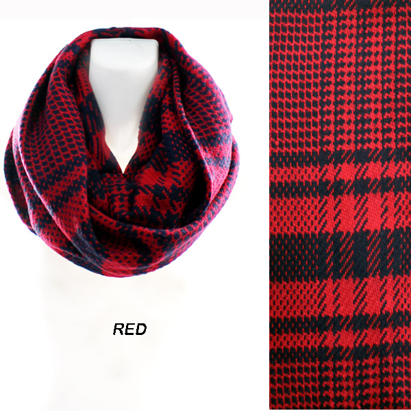 FASHION PLAID INFINITY SCARF(SCA0036-SS2736)