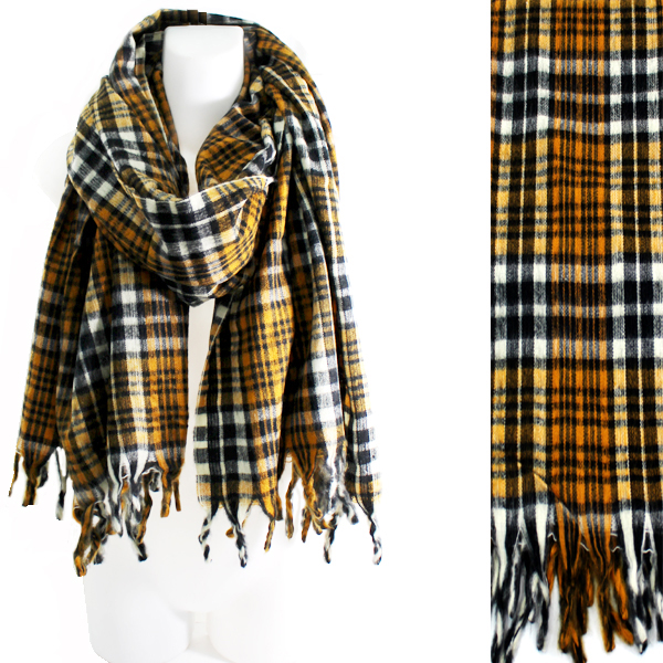 FASHION CHECK PRINT SCARF(SCA0042-CS8416)