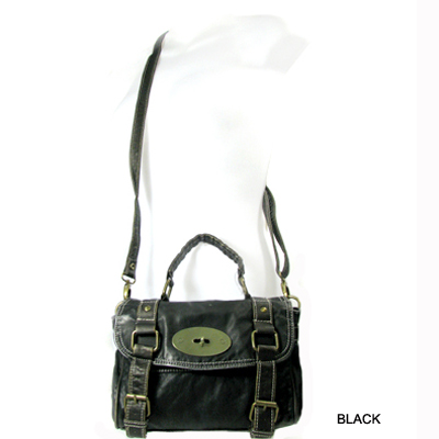 WASH LEATHER LOOK HANDBAG(SH0002-WH6030)