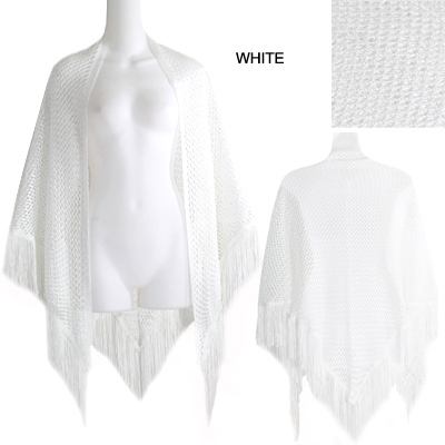 100%COTTON SOFT NET SHAWL NET SHAWL TASSEL(SHA0002-LOF482)