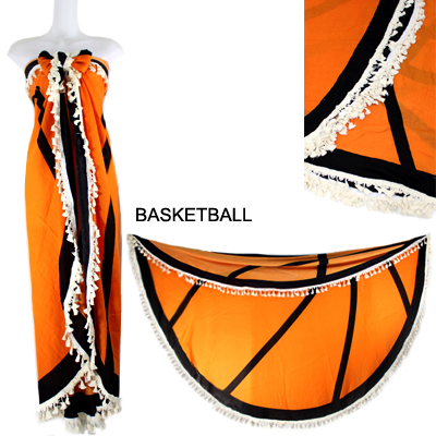 59"ROUND BASKETBALL BEACH COVER UP(SHA0013-LOF503)