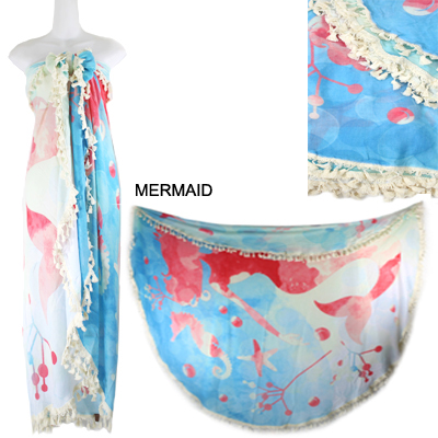 59"ROUND MERMAID BEACH COVER UP(SHA0015-LOF505)