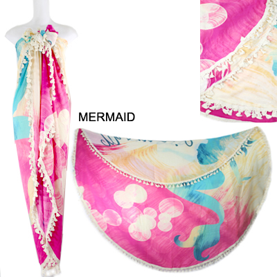 59"ROUND MERMAID BEACH COVER UP(SHA0016-LOF506)