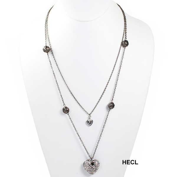 FASHION HEART STONE NK20"(SV0011-11308)