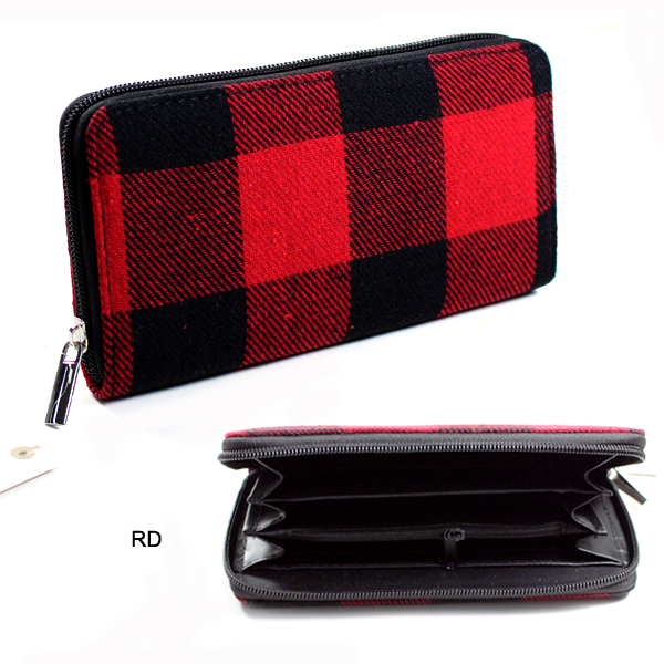 FASHION BUFFALO PLAID WALLET(HW0006-MB0066)