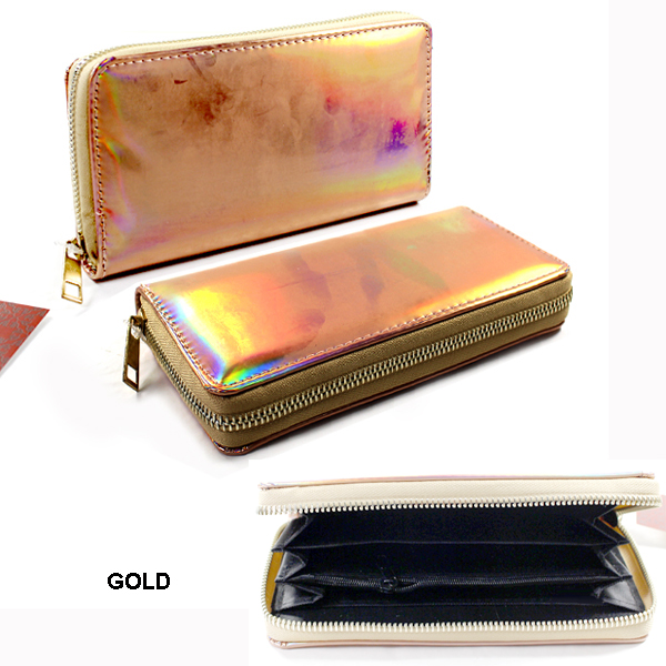 HOLOGRAPHIC SINGLE ZIPPER WALLET(HW0015-WA0045)