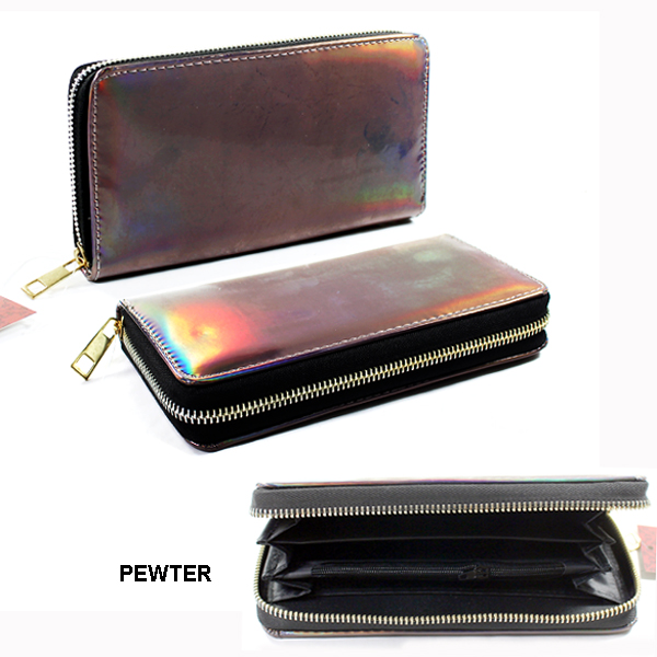 HOLOGRAPHIC SINGLE ZIPPER WALLET(HW0015-WA0045)