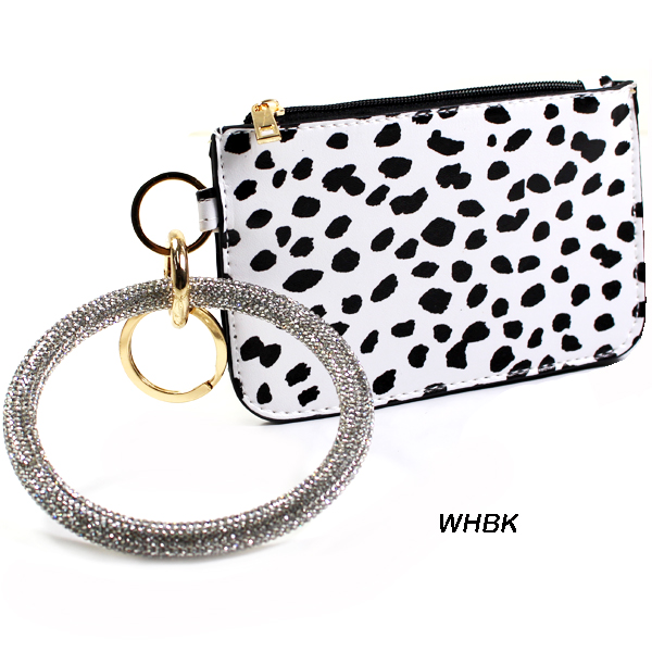 FASHION MD WALLET W STONE KEYCHAIN(HW0019-MWH02)